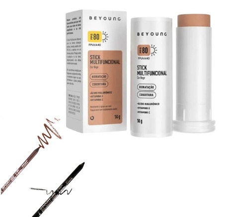 Lápis de olho a prova de água e protetor solar bastão beYong