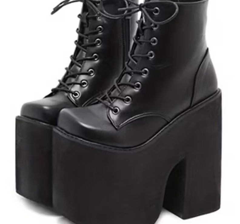 Bota plataforma super alta (cota)